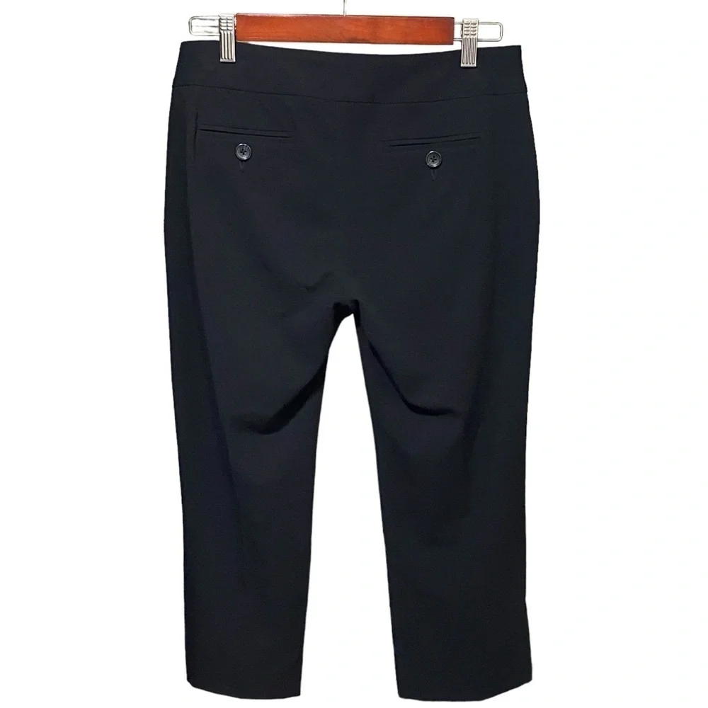 Mossimo Black Cropped Pants Size 4 Modern Fit Stretch Minimalist Business Casual
